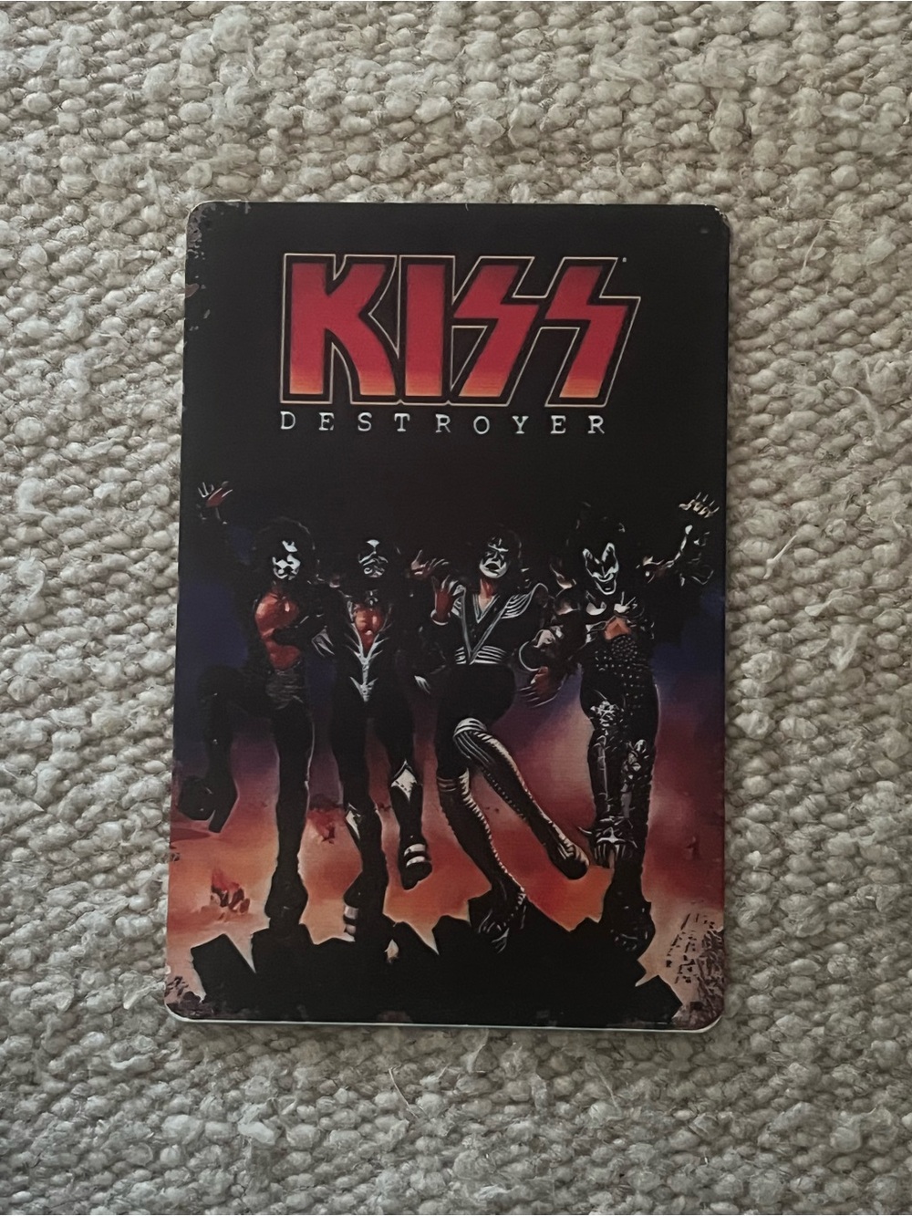 KISS Destroyer Tin with Red and Black Band Artwork